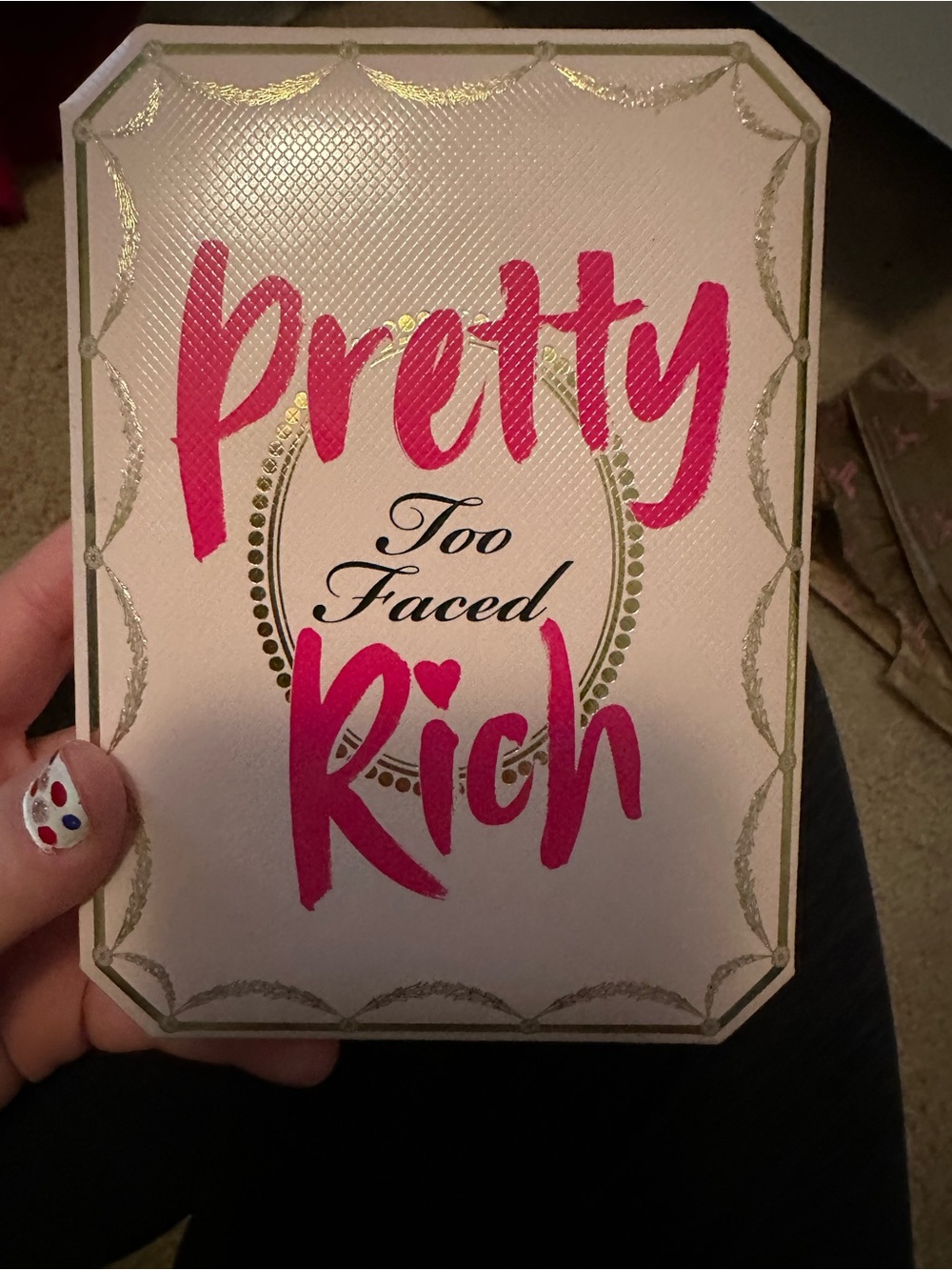 Too Faced Pretty Rich Palette - Hot Pink & Gold Accents **New Never Used**